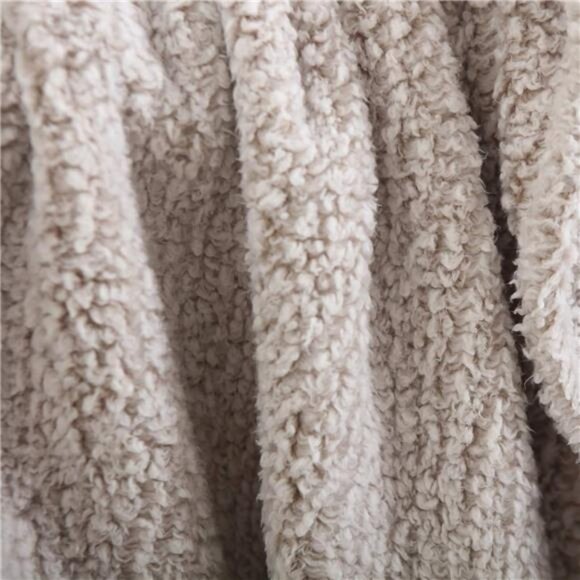 Cozy Sherpa Throw Blanket Lightweight Warm Reversible Ombre Tassel Sofa Couch - Picture 4 of 7